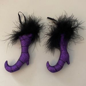 Halloween purple and black witch boots (2)
